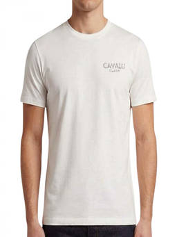 Cavalli Class - White Crewneck Logo T-Shirt