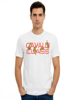 Cavalli Class - White Crewneck Logo T-Shirt