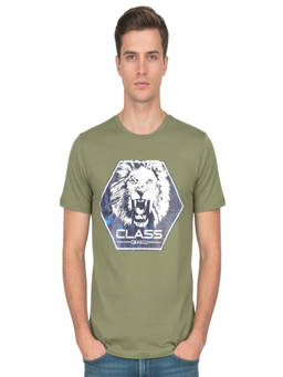 Cavalli Class - Green Crewneck Logo T-Shirt