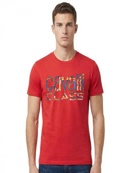Cavalli Class - Red Logo Print T-Shirt