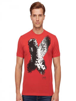Cavalli Class - Red Graphic Logo Print T-Shirt