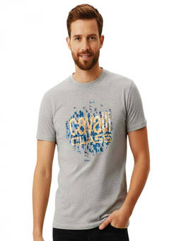 Cavalli Class - Grey Logo Print T-Shirt (XL)
