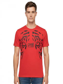 Cavalli Class - Red Logo Print T-Shirt