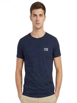 Cavalli Class - Navy Blue Logo Print T-Shirt