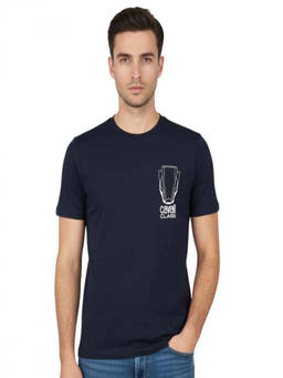 Cavalli Class - Navy Blue Logo Print T-Shirt (L)