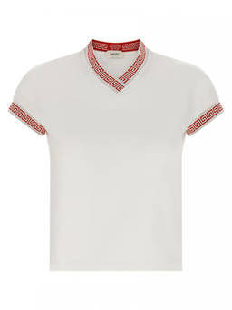 Versace - White V Neck T-Shirt