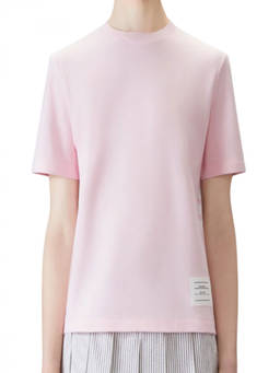 Thom Browne - Pink Solid Crew Neck T-Shirt