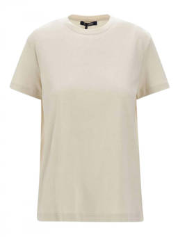 Max Mara - Beige Solid Crew Neck T-Shirt
