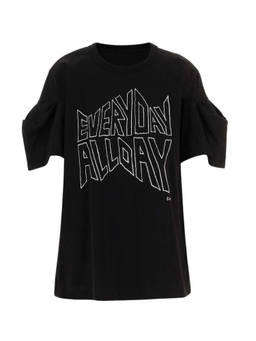 Sacai - Black Graphic Crew Neck T-Shirt (XL)