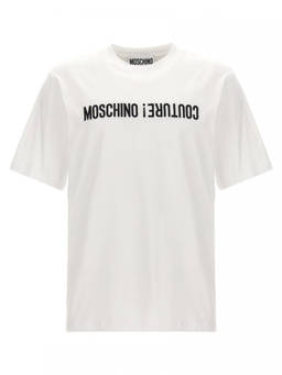 Moschino - White Logo Embroidery T-Shirt (S)