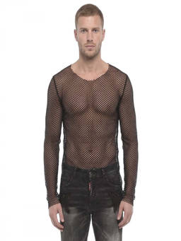 Dsquared2 - Black Regular Mesh T-Shirt