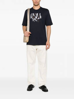 Fendi - Dark Blue Logo T-Shirt (XL)