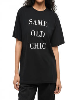Moschino - Black Graphic Crew Neck T-Shirt (S)