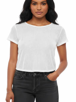 Woolrich - White Perforated Crew Neck T-Shirt
