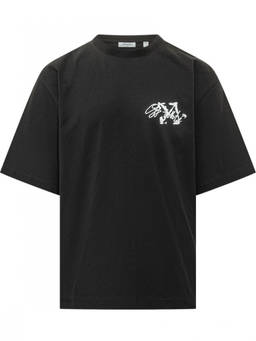 OFF-WHITE - Black Crew Neck T-Shirt