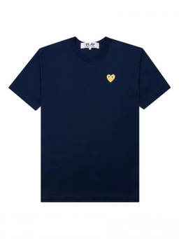COMME des GARCONS - Navy Blue Crewneck Logo T-Shirt (2XL)