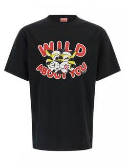 Kenzo - Black Crewneck Printed T-Shirt