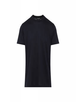 Giorgio Armani - Blue Round neck Silk T-Shirt