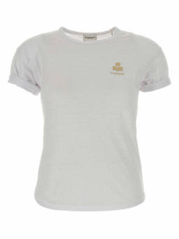Isabel Marant - White Logo Crew Neck T-Shirt