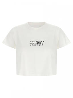 MM6 Maison Margiela - White Logo Crew Neck T-Shirt
