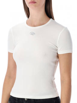 Diesel - White Cotton Logo T-Shirt