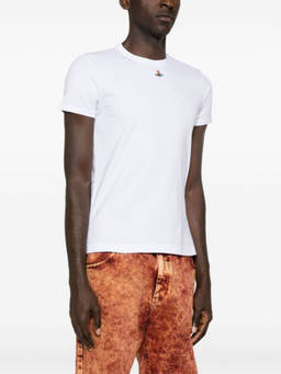 Vivienne Westwood - White Crewneck Logo Embroidery T-Shirt