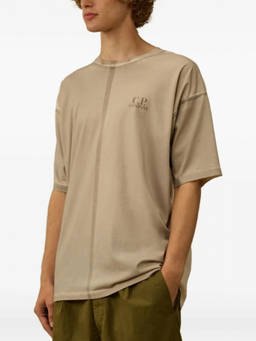C.P. Company - Beige Crewneck Logo T-Shirt (XL)