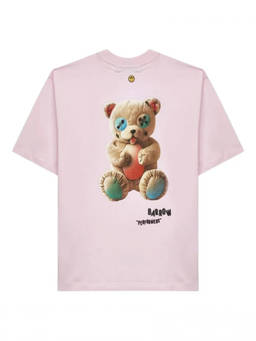 Barrow'S - Pink Crewneck Logo Print T-Shirt