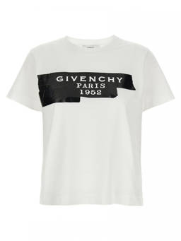 Givenchy - White Black Logo T-Shirt