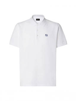 Fendi - White Solid T-Shirt With Logo
