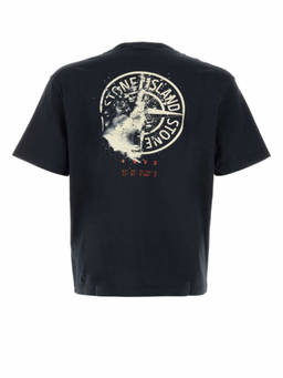 Stone Island - Navy Blue Logo Regular T-Shirt