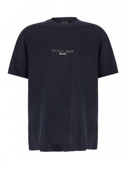 EMPORIO ARMANI - Navy Blue Logo T-Shirt