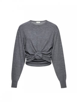 Magda Butrym - Grey Crew Neck T-Shirt (M)