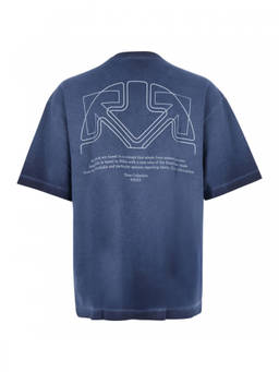 OFF-WHITE - Blue Crew Neck T-Shirt