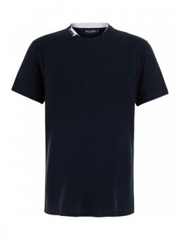 Dolce&Gabbana - Navy Blue Solid T-Shirt