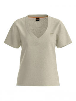 Boss - Beige V-Neck T-Shirt