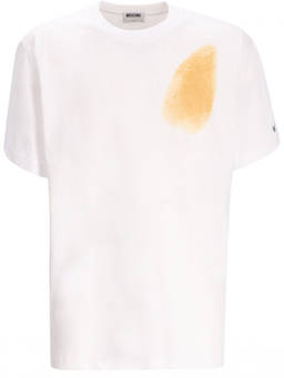 Moschino - White Round Neck Printed T-Shirt