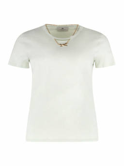 Elisabetta Franchi - Light Green Round Neck T-Shirt (XS)