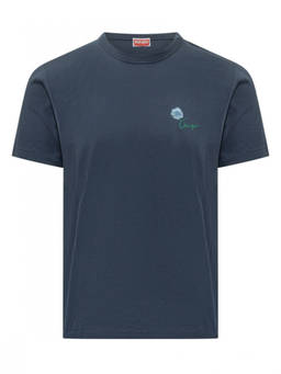 Kenzo - Blue Crew Neck Logo T-Shirt