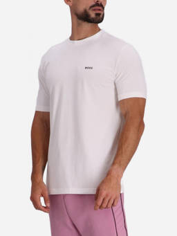 Boss - White Crewneck Logo T-Shirt