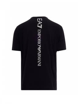 EA7 Emporio Armani - Black Logo Crew Neck T-Shirt