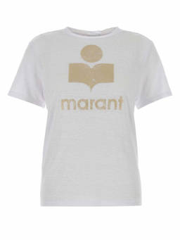 Isabel Marant - White Logo Round Neck T-Shirt