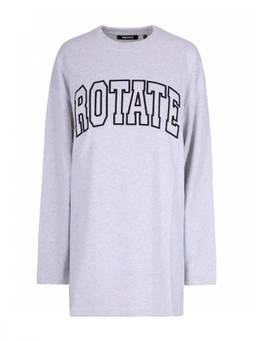Rotate Birger Christensen - Grey Logo Crew Neck T-Shirt