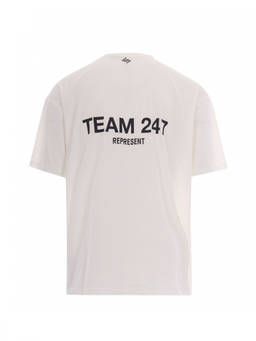 REPRESENT - White Logo Crew Neck T-Shirt