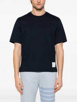Thom Browne - Navy Blue Crewneck Logo T-Shirt