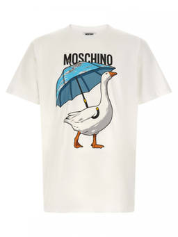 Moschino - White Crew Neck T-Shirt