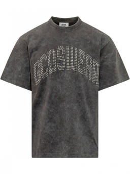 GCDS - Grey Embellished Logo T-Shirt