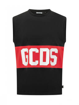 GCDS - Black Logo Sleeveless T-Shirt