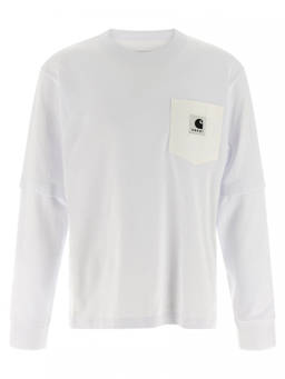 Sacai - White Crew Neck T-Shirt