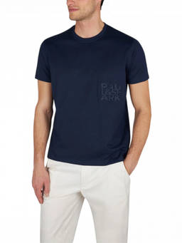 Paul & Shark - Navy Blue Crew Neck Embroidered T-Shirt